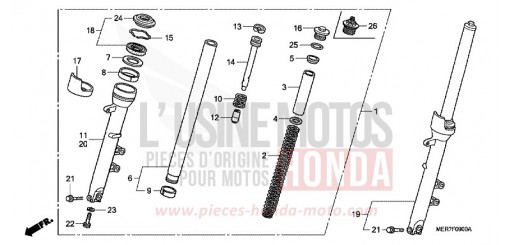 GABEL, VORNE CBF600NA8 de 2008